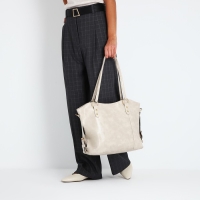 Сумка-шопер женская на молнии, цвет бежевый Сумка-шопер женская на молнии, цвет бежевый