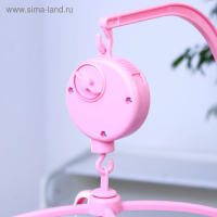 Мобиль музыкальный на кроватку &laquo;Зверюшки на качалке&raquo;, заводной, наклейка МИКС, Крошка Я