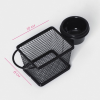 Корзинка для картофеля фри Доляна &laquo;Ночь&raquo;, 10&times;8&times;8,5 см, с соусником d=9,5 см, цвет чёрный