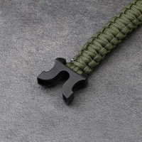 Браслет для выживания 5в1 (паракорд - 3 м, компас,свисток,огниво, фонарь), олива Браслет для выживания 5в1 (паракорд - 3 м, компас,свисток,огниво, фонарь), олива