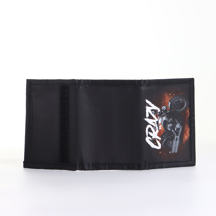 Кошелёк детский на липучке &laquo;Выбражулька&raquo;, цвет чёрный