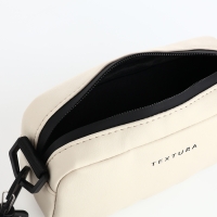 Сумка женская на молнии, TEXTURA, маленький размер, длинный ремень, цвет бежевый Сумка женская на молнии, TEXTURA, маленький размер, длинный ремень, цвет бежевый