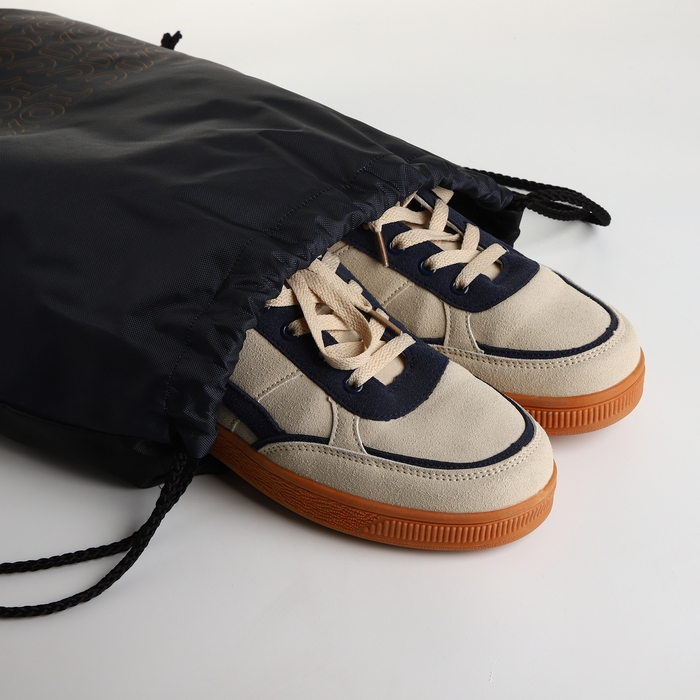 Мешок для обуви на шнурке, цвет чёрный