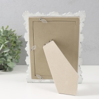 Фоторамка полистоун 10х15 см "Амфитея" белая с перламутром 15,3х1,8х21 см