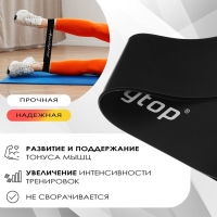 Фитнес-резинка ONLYTOP, 30,5х7,6х0,11 см, нагрузка 10 кг, цвет чёрный Фитнес-резинка ONLYTOP, 30,5х7,6х0,11 см, нагрузка 10 кг, цвет чёрный