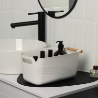 Контейнер для хранения с ручкой LaDо́m &laquo;Лаконичность&raquo;, 33,5&times;18,5&times;14,5 см, цвет белый