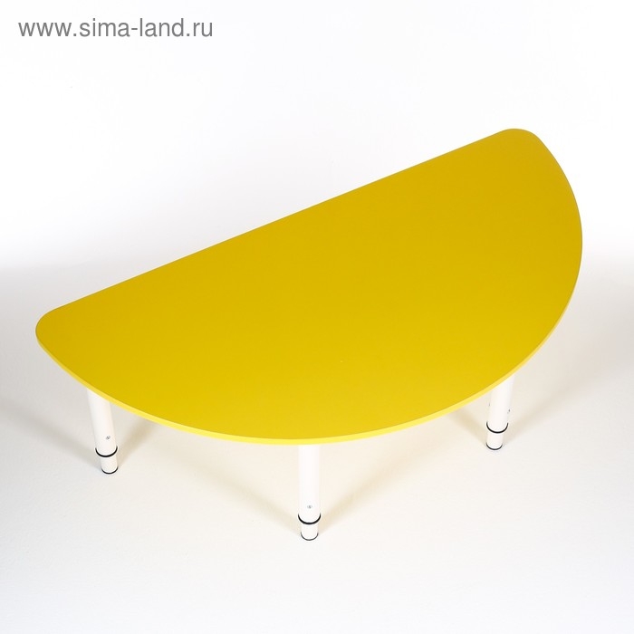 Стол Полукруг растущий гр.0-3 на металлокаркасе, Желтый