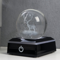 Сувенир стекло подсветка "Олень" d=6 см подставка LED от 3AAA, провод USB 9х7х7 см Сувенир стекло подсветка "Олень" d=6 см подставка LED от 3AAA, провод USB 9х7х7 см