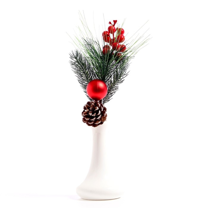 Новогодний декор «Настроение зимой», веточка, 30 × 15 × 6 см Новогодний декор «Настроение зимой», веточка, 30 × 15 × 6 см