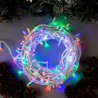 Гирлянда «Нить» 20 м, IP44, белая нить, 200 LED, свечение мульти, 8 режимов, 220 В Гирлянда «Нить» 20 м, IP44, белая нить, 200 LED, свечение мульти, 8 режимов, 220 В
