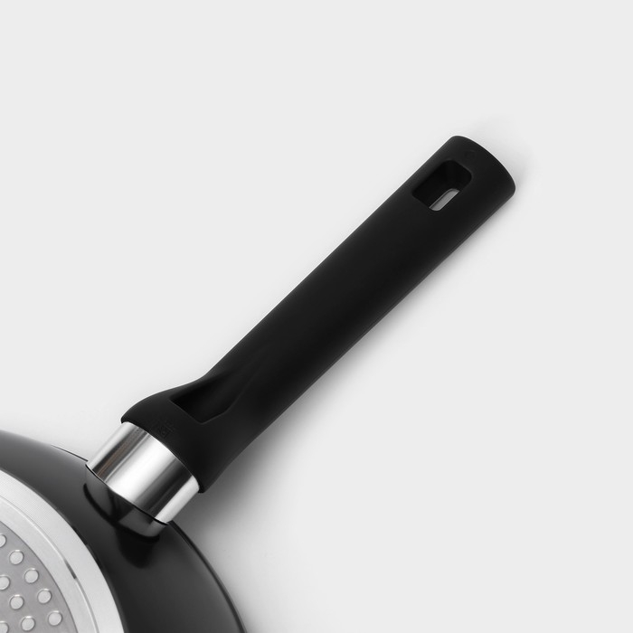 Сковорода Magistro Warrior, d=26 см, h=7 см, антипригарное покрытие, индукция, цвет чёрный