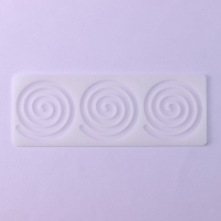 Форма для шоколада &laquo;Спираль&raquo;, силикон, 3 ячейки, 24,5&times;9&times;0,3 см, цвет прозрачный