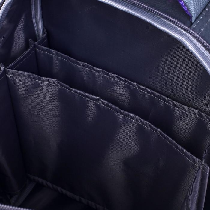 Рюкзак каркасный школьный 38 х 30 х 16 см, эргономичная спинка, Stavia "Фламинго мини", чёрный/розовый