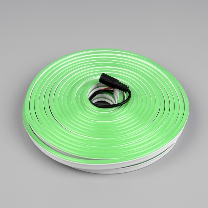 Гибкий неон Luazon Lighting 6 &times; 12 мм, IP65, 10 м, SMD2835, 120 LED/м, 12 В, свечение зелёное