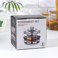 Набор для специй из стекла на подставке &laquo;Классика&raquo;, 6 шт