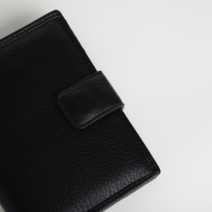 Портмоне мужское на магните 3 в 1, отдел для автодокументов, паспорта, цвет чёрный Портмоне мужское на магните 3 в 1, отдел для автодокументов, паспорта, цвет чёрный