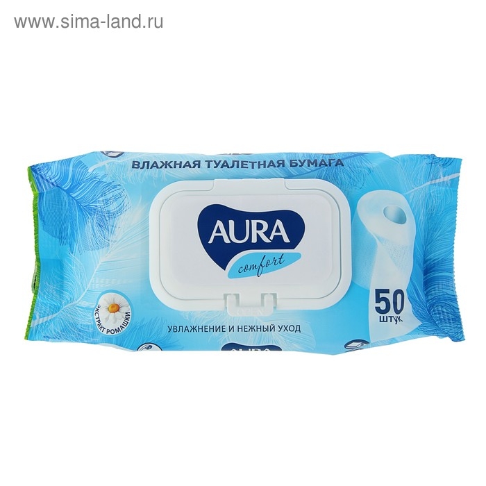 Влажная туалетная бумага AURA ULTRA COMFORT с крышкой, цвет микс, 50 шт Влажная туалетная бумага AURA ULTRA COMFORT с крышкой, цвет микс, 50 шт