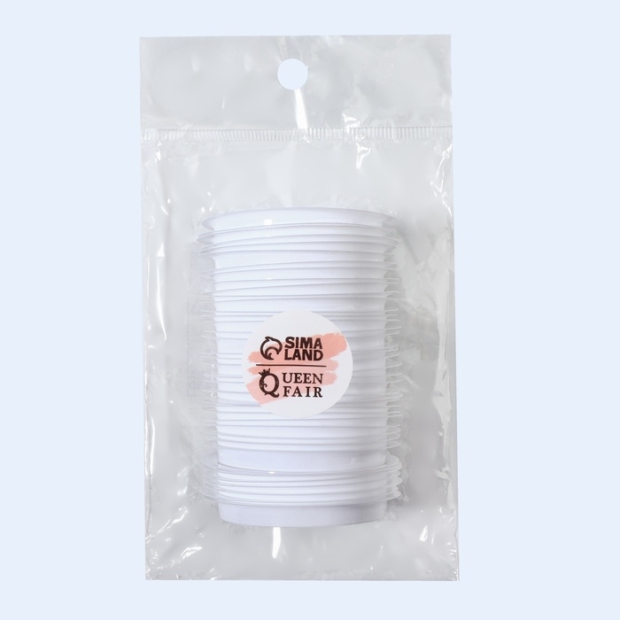 Палетка (лунка) для смешивания клея, набор - 40 шт, 4,8 &times; 0,5 см, цвет белый