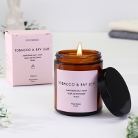 Свеча в банке ароматическая "Tоbacco & bay leaf", хвоя, кедр, табак, 250 мл Свеча в банке ароматическая "Tоbacco & bay leaf", хвоя, кедр, табак, 250 мл