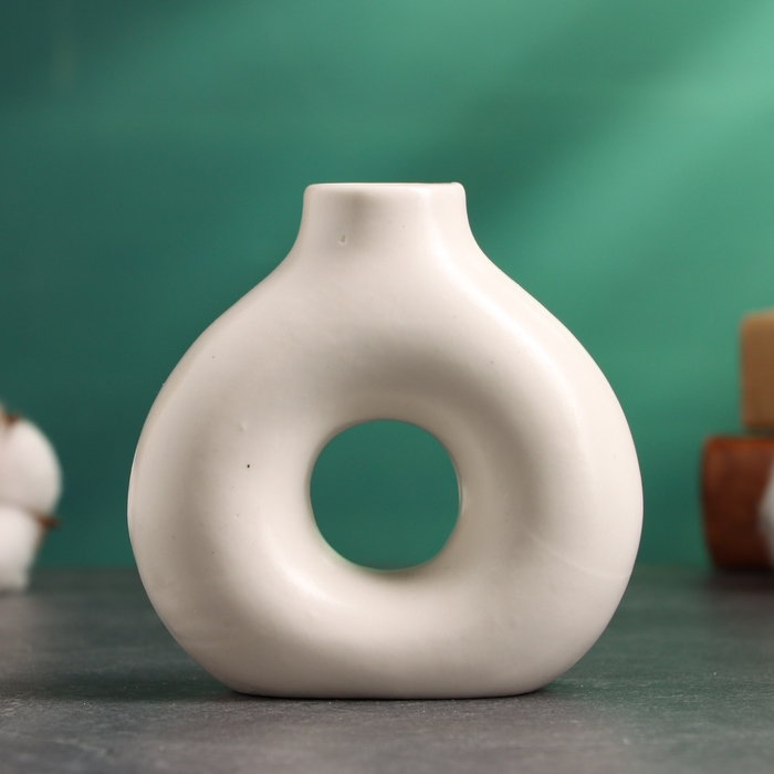 Подсвечник Подсвечник "Меланд" белый глянец, 10х5х10см