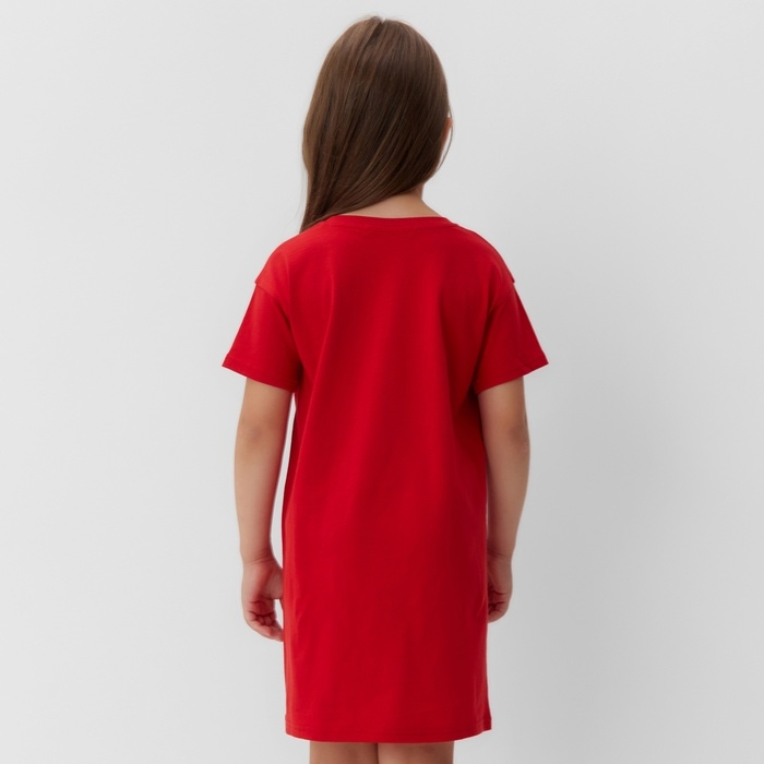 Футболка детская удлиненная KAFTAN "Мишка в шарфе" р.36 (134-140)