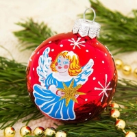 Шар "Новогодний " d-6 см, микс Шар "Новогодний " d-6 см, микс