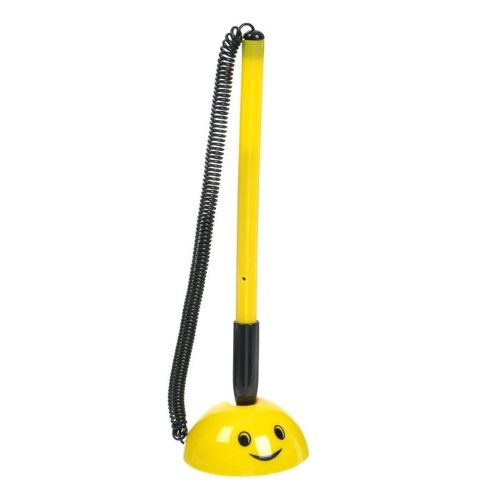 Ручка шариковая на самоклеящейся подставке Attomex Smile 0,5 мм, сменный стержень, синие чернила, пластиковая пружина Ручка шариковая на самоклеящейся подставке Attomex Smile 0,5 мм, сменный стержень, синие чернила, пластиковая пружина