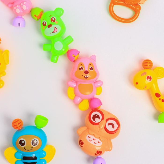 Набор погремушек &laquo;Собери меня&raquo;, 7 шт., яркие цвета, Крошка Я