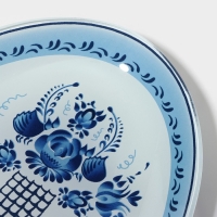 Блюдо сервировочное стеклянное овальное Доляна &laquo;Синева&raquo;, 24,5&times;15 см, цвет голубой