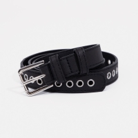 Ремень женский, ширина 2,3 см, пряжка металл, люверсы, цвет чёрный Ремень женский, ширина 2,3 см, пряжка металл, люверсы, цвет чёрный