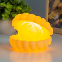 Ночник "Ракушка с жемчужиной" LED батарейки 3хLR фосфорный 10x9xx9,5 см RISALUX МИКС Ночник "Ракушка с жемчужиной" LED батарейки 3хLR фосфорный 10x9xx9,5 см RISALUX МИКС