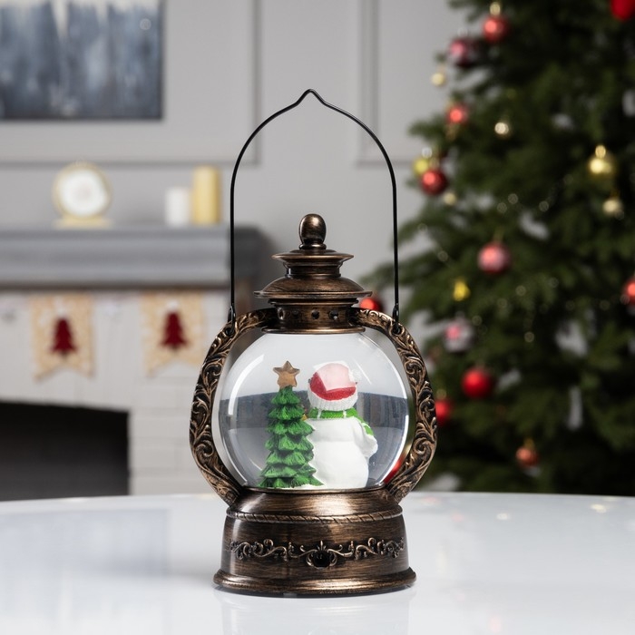 Фигура светодиодная "Снеговик" 20х14х11 см, батарейки ААx3 (не в комплекте), USB, свечение тёплое белое