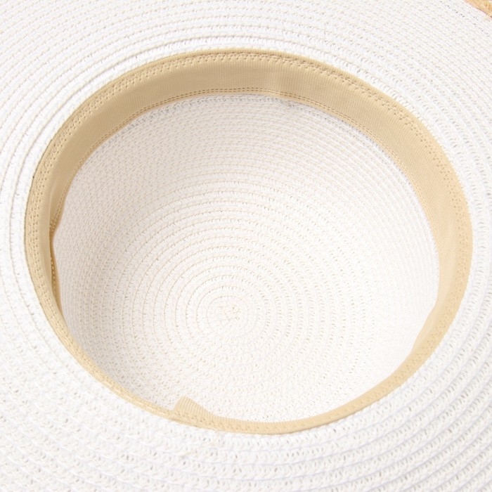 Шляпа женская MINAKU, цв.белый, р-р 58 Шляпа женская MINAKU, цв.белый, р-р 58