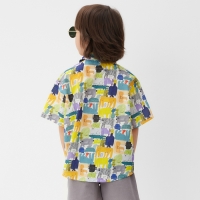 Рубашка для мальчика KAFTAN "Звери", р.34 (122-128) Рубашка для мальчика KAFTAN "Звери", р.34 (122-128)