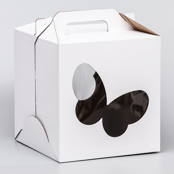 Кондитерская упаковка, 2 окна, 28 х 28 х 30 см Кондитерская упаковка, 2 окна, 28 х 28 х 30 см