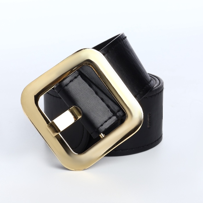 Ремень женский, ширина 4,8 см, пряжка металл, цвет чёрный Ремень женский, ширина 4,8 см, пряжка металл, цвет чёрный