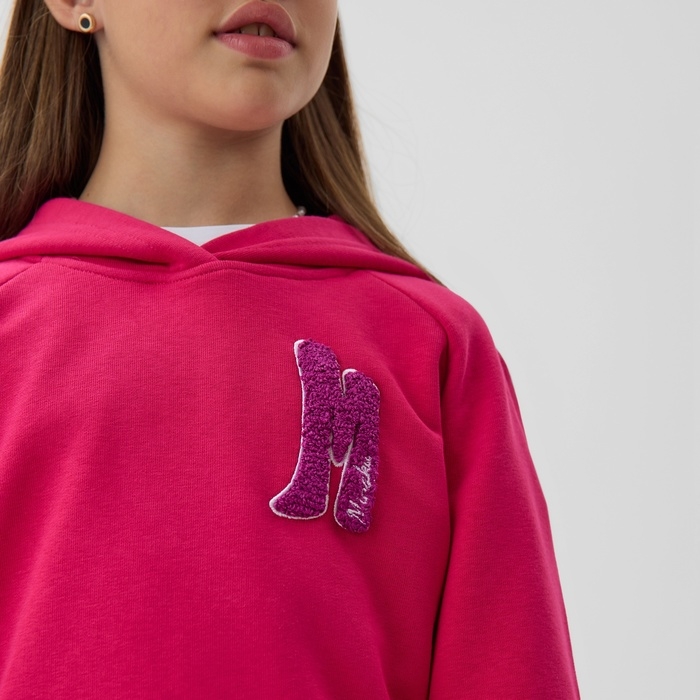Толстовка (худи) детская MINAKU: Exclusive print, цвет фуксия, рост 134 см Толстовка (худи) детская MINAKU: Exclusive print, цвет фуксия, рост 134 см