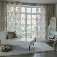 Штора тюлевая сетка с бархатом Этель &laquo;Ренессанс&raquo;, 170 &times; 265 см, цвет белое золото, п/э 100 %