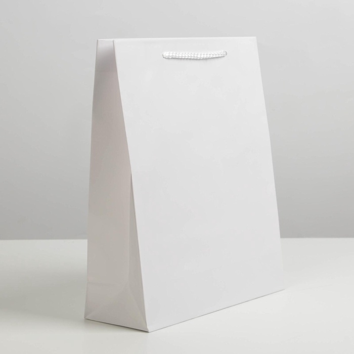 Пакет подарочный ламинированный, упаковка, &laquo;Белый&raquo;, ML 21 х 25 х 8 см