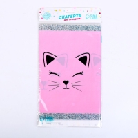 Скатерть одноразовая &laquo;Котик&raquo; 137&times;180см