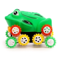 Машинка-перевёртыш &laquo;Лягушка&raquo;, работает от батареек, цвет зеленый