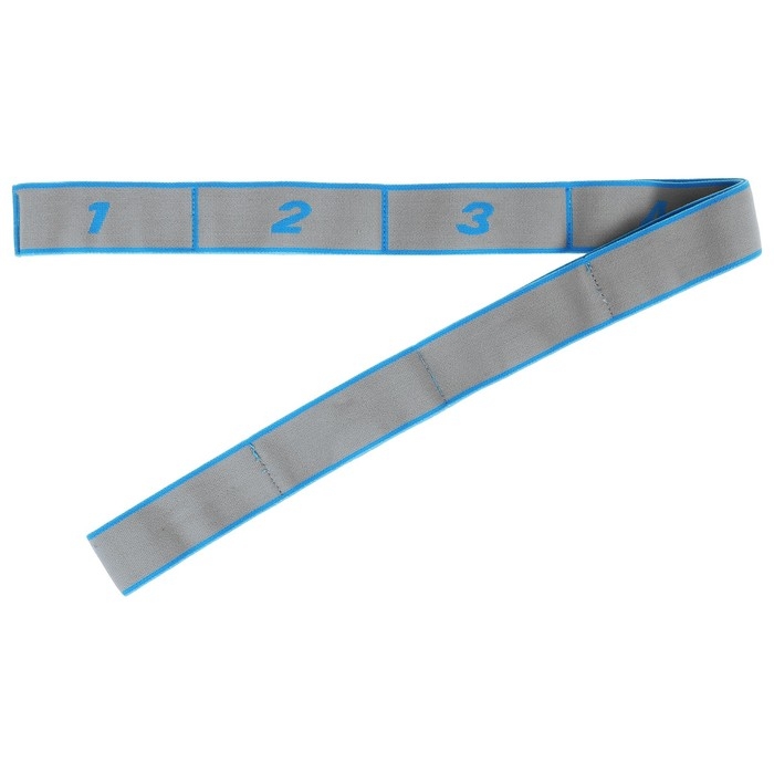 Эспандер-лента Sangh, эластичная, с захватами, 90х4 см, цвет голубой