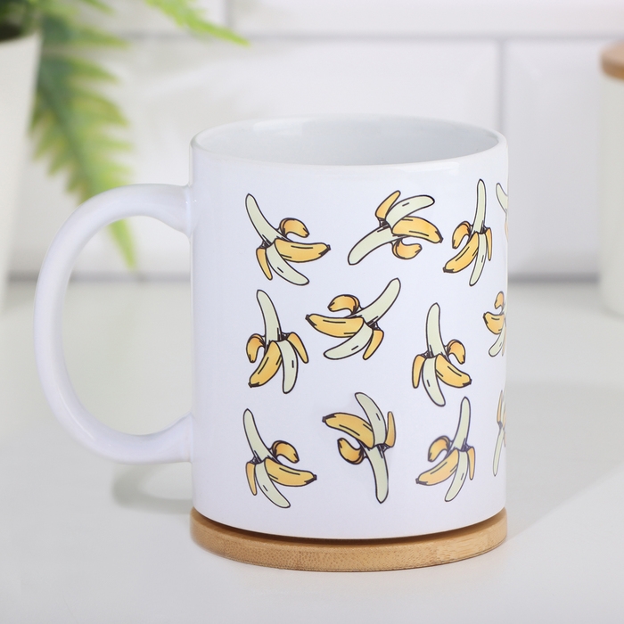 Кружка сублимация "Бананы", с нанесением
