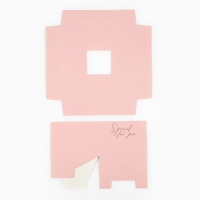 Коробка подарочная складная переноска для цветов, упаковка, &laquo;Персик&raquo;, 20 x 20 x 4 см