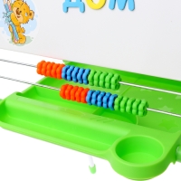 Мольберт детский двусторонний &laquo;Доска знаний&raquo;, регулируется по высоте, + учебные принадлежности, цвет салатовый