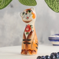 Сувенир &laquo;Кошка Милашка&raquo;, рыжая, 9 см, гжель
