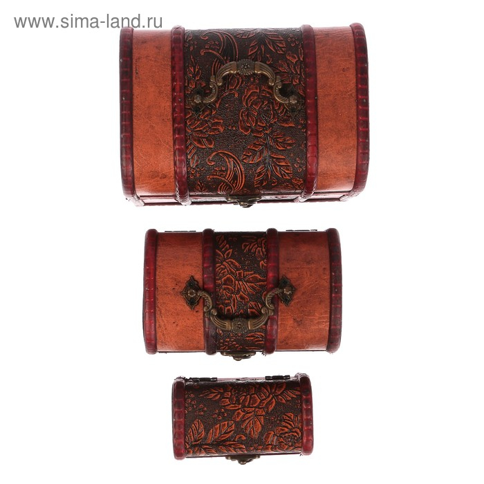 Шкатулка сундучок Шкатулка сундучок "Клумба" (набор 3 шт) 13х13,2х18 см