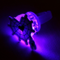 Кольцо детское с огоньком на Хэллоуин &laquo;Паутина&raquo;, безразмерное.