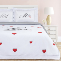 Постельное бельё &laquo;Этель&raquo; 2 сп Mr&Mrs 175*215 см,200*215 см,50*70+4 см - 2 шт
