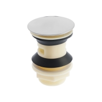 Донный клапан ZEIN BP4, корпус пластик, большая кнопка, нержавеющая сталь, с переливом Донный клапан ZEIN BP4, корпус пластик, большая кнопка, нержавеющая сталь, с переливом